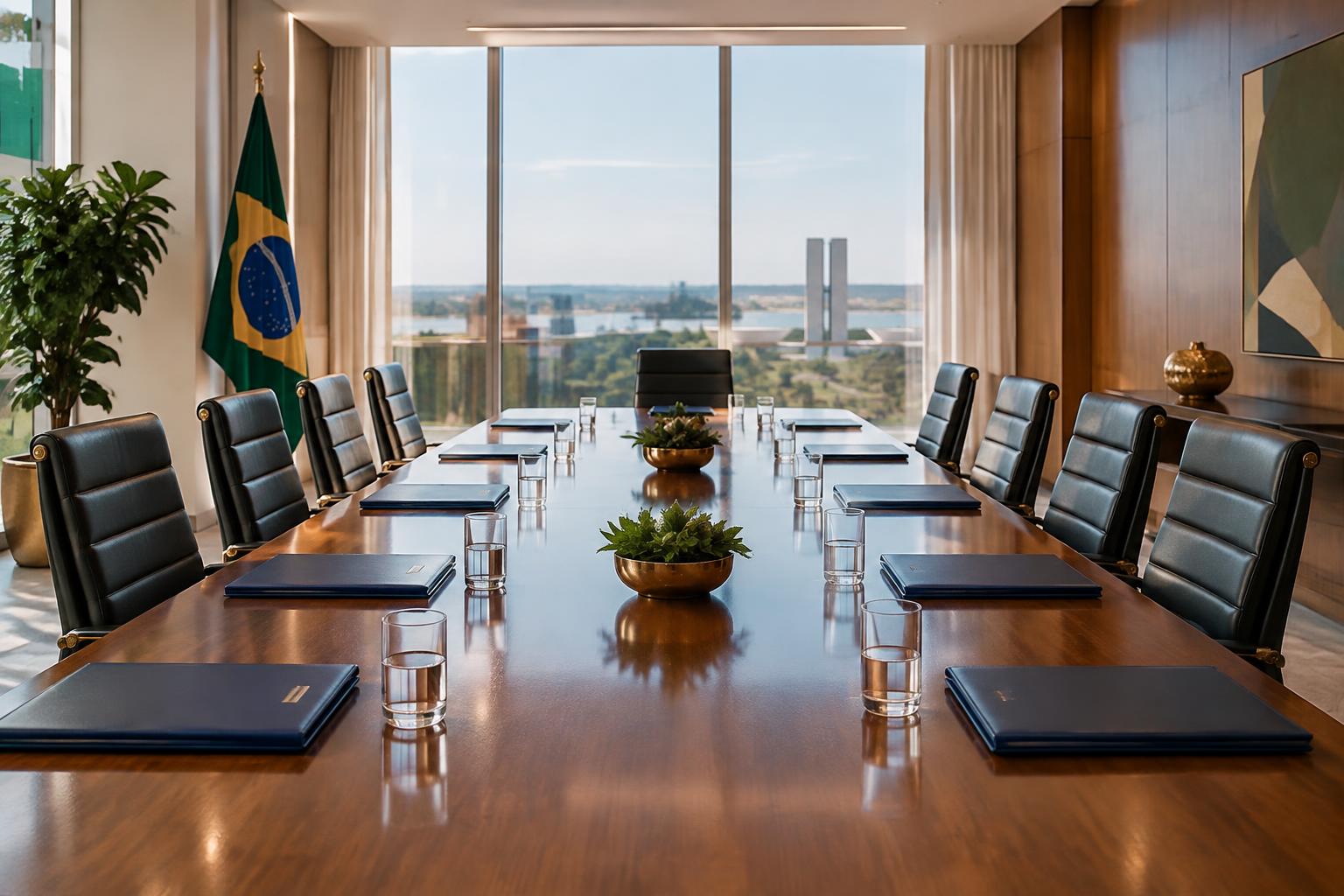 Sala de reunião vazia representando atuação coletiva